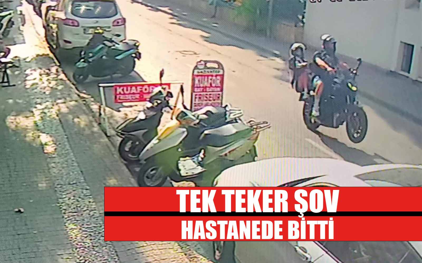 ANTALYA'NIN MANAVGAT İLÇESİNDE MOTORCUNUN TEK TEKER ŞOVU HASTANEDE BİTTİ