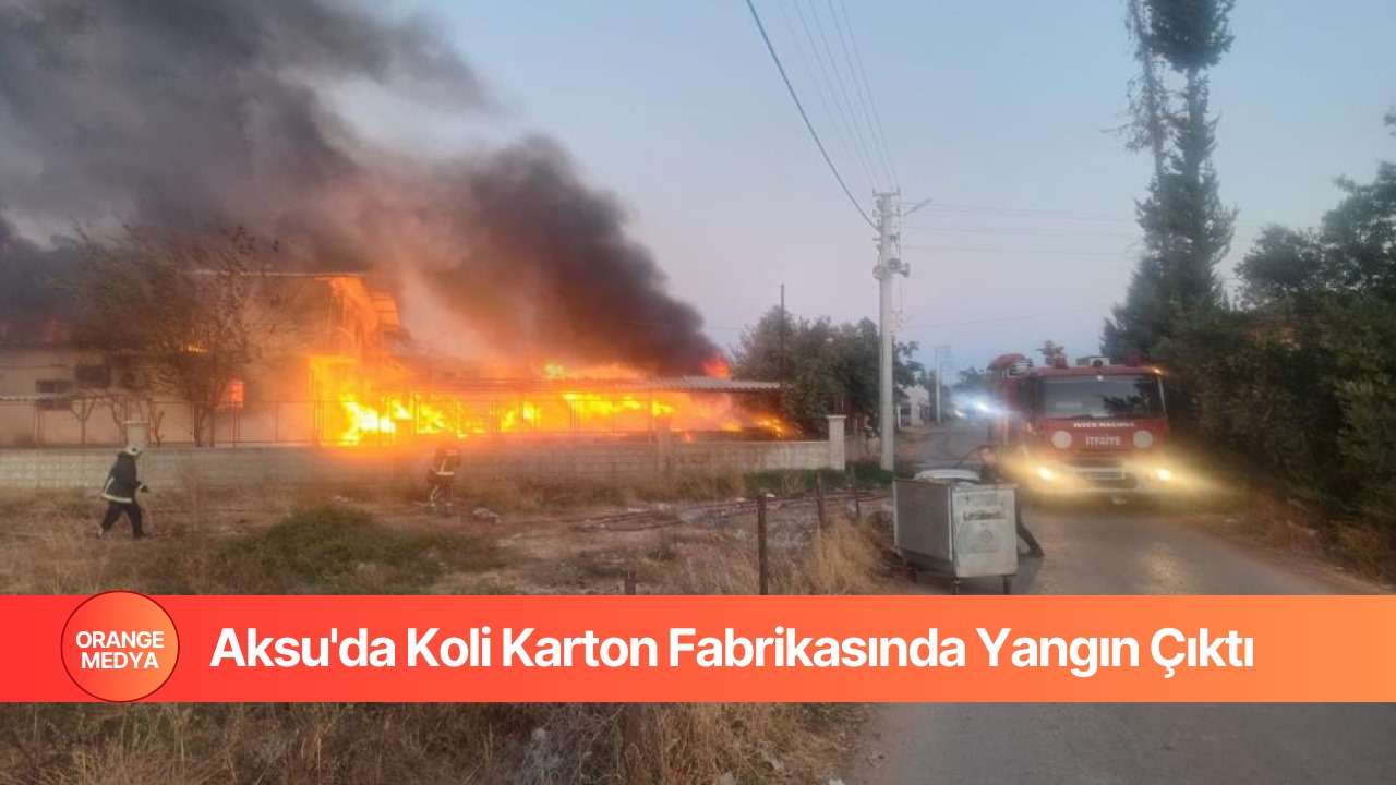 Aksu'da Koli Karton Fabrikasında Yangın Çıktı