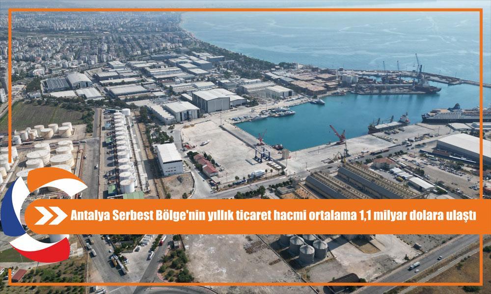 Antalya Serbest Bölge'nin yıllık ticaret hacmi ortalama 1,1 milyar dolara ulaştı