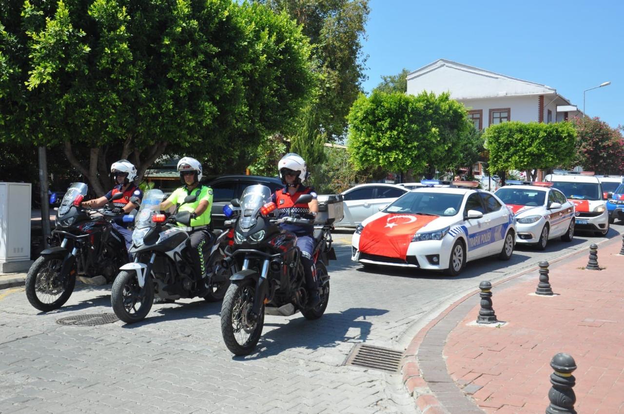 Antalya’nın Gazipaşa ilçesinde 15 Temmuz Konvoyu Düzenlendi