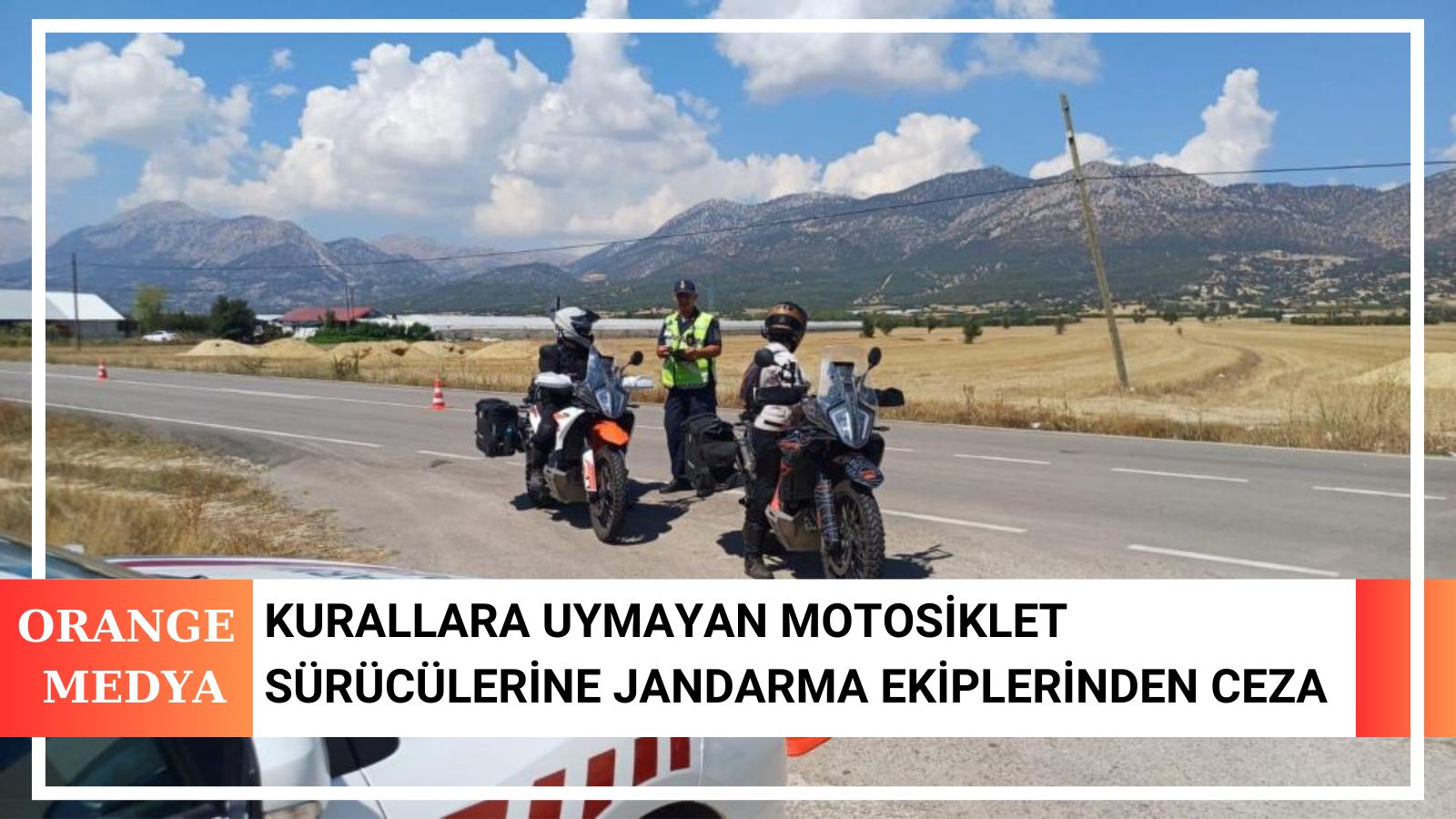 Kurallara Uymayan Motosiklet Sürücülerine Jandarma Ekiplerinden Ceza