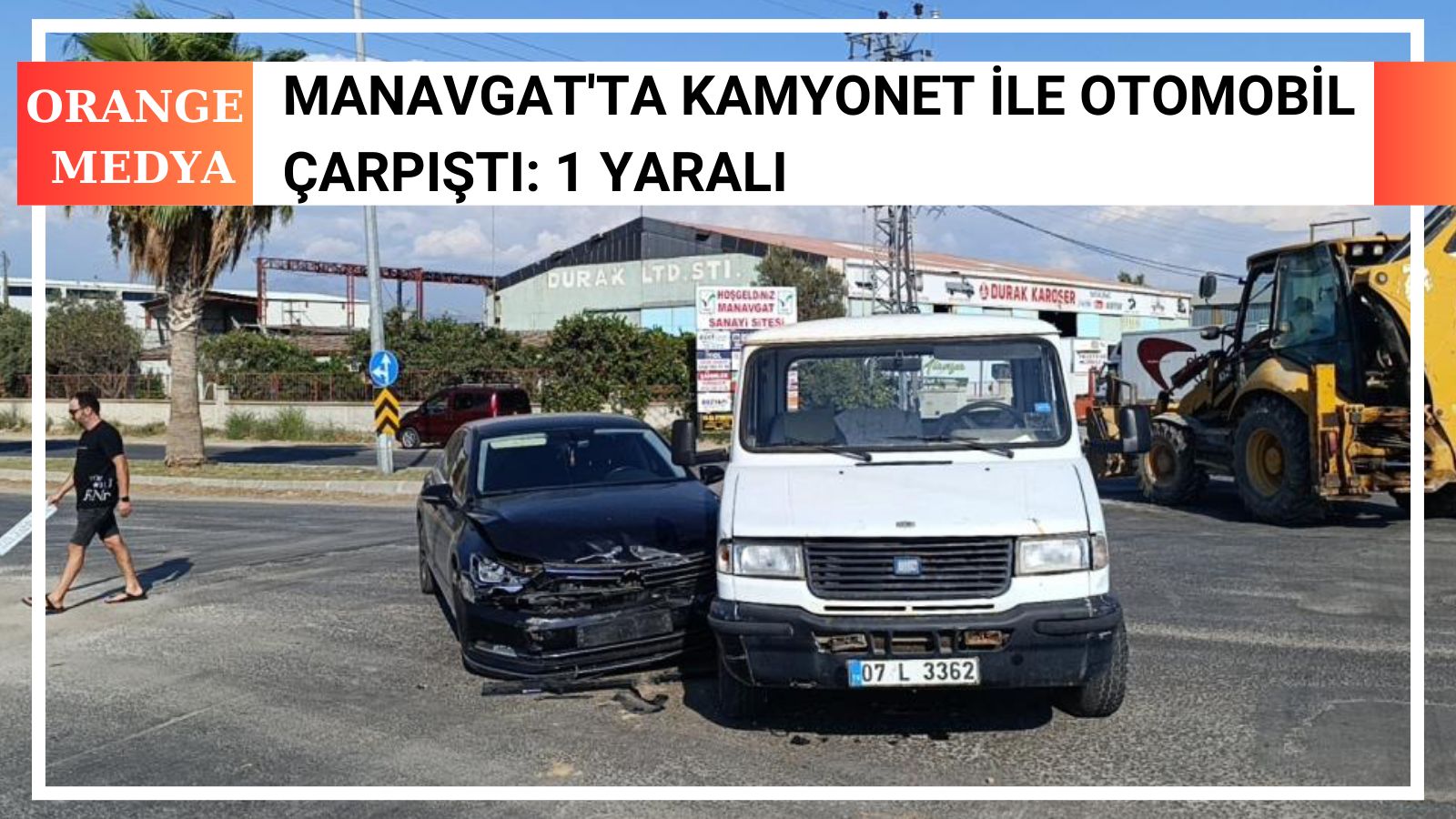 Manavgat'ta Kamyonet ile Otomobil Çarpıştı: 1 Yaralı