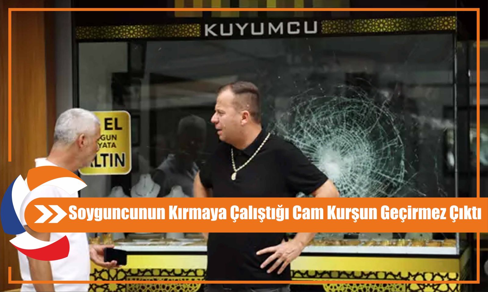 Soyguncunun Kırmaya Çalıştığı Cam Kurşun Geçirmez Çıktı