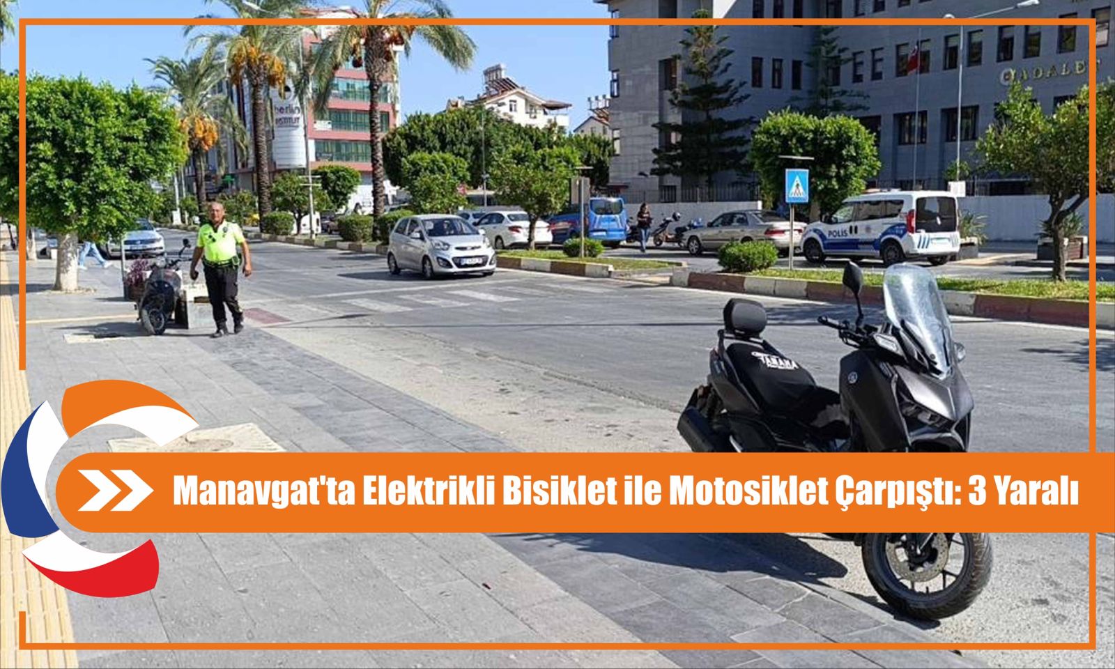 Manavgat'ta Elektrikli Bisiklet ile Motosiklet Çarpıştı: 3 Yaralı