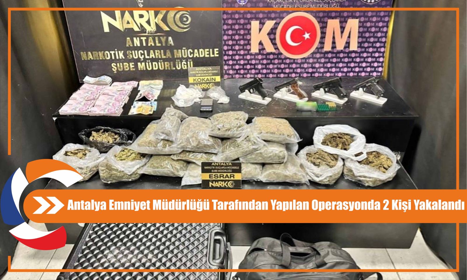  Antalya Emniyet Müdürlüğü Tarafından Yapılan Operasyonda 2 Kişi Yakalandı 