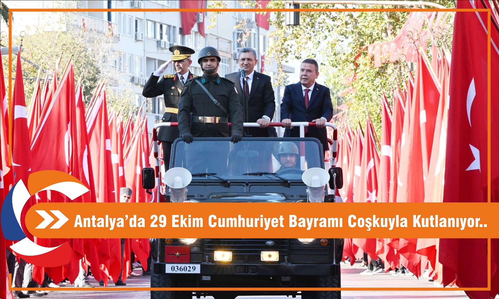 Antalya’da 29 Ekim cumhuriyet bayramı coşkuyla kutlanıyor.