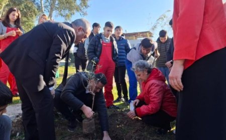 Aksu’da Öğrenciler Doğa İçin Zeytin Fidanı Dikti