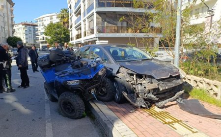 16 yaşındaki sürücünün kullandığı ATV otomobille çarpıştı: 2 yaralı