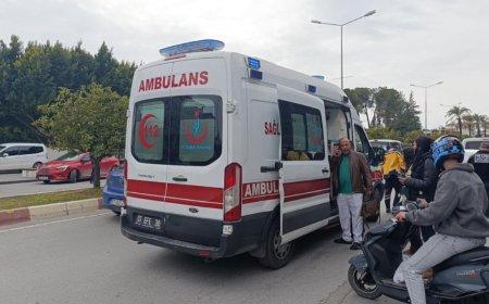 Yaya geçidinde motosiklet yayaya çarptı: 2 yaralı