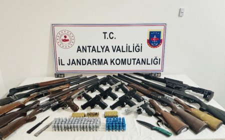 Manavgat’ta Ruhsatsız Silah ve Mühimmat Operasyonu Gerçekleştirildi
