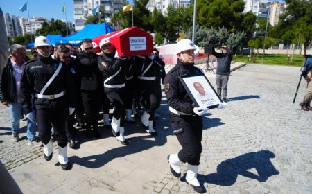 Antalya Cinayet Büro Amirliği'nde görevli baş polis törenle son yolculuğuna uğurlandı
