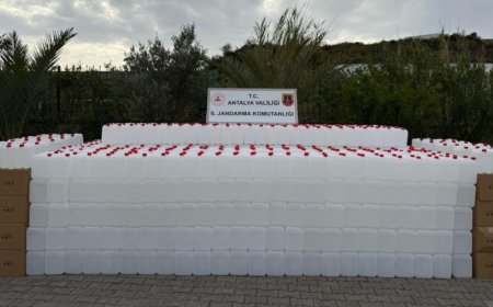 Antalya'da sahte alkol operasyonunda 20 bin litre etil alkol ele geçirildi
