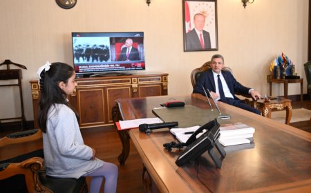 Vali Hulusi Şahin, 23 Nisan’da Makamını Minik Elif Beren’e Devretti