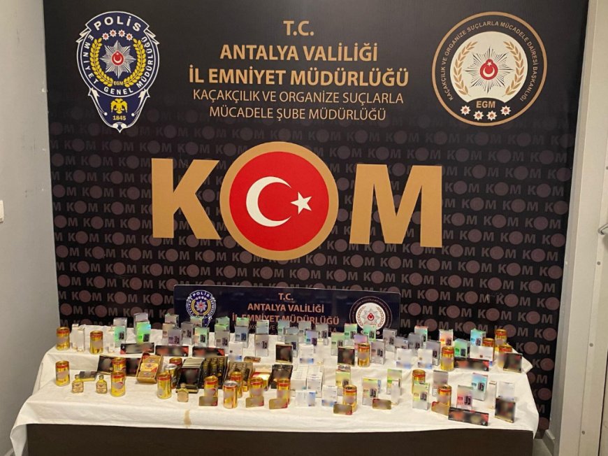 Antalya’da 636 Kilo Kaçak Tütün ve Yüzlerce Elektronik Sigara Ele Geçirildi