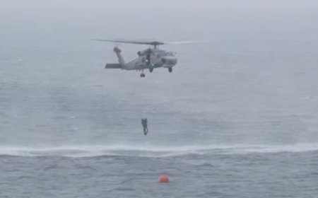 MSB: "DENİZKURDU-II/2025 tatbikatında askeri helikopter denize acil iniş yaptı"