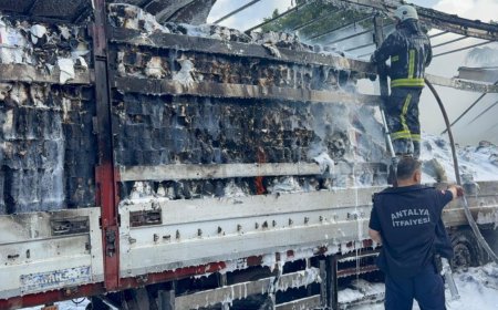 Antalya'da Dorseden Dumanlar Yükseldi, Sürücü Müdahale Etti.