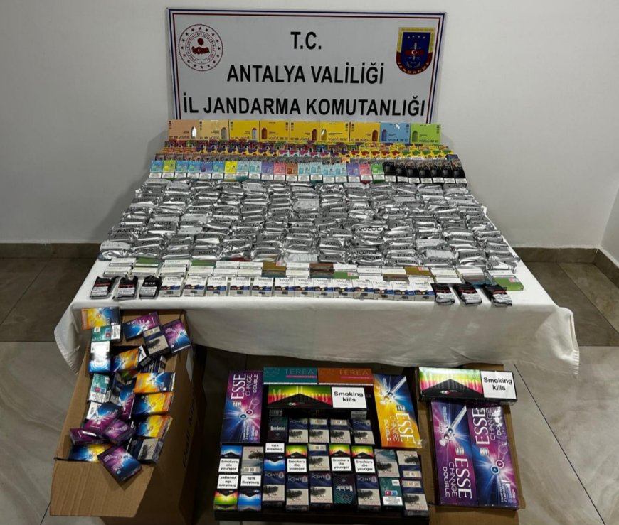 Manavgat’ta Kaçak Tütün Operasyonu: Çok Sayıda Elektronik ve Kaçak Sigara Ele Geçirildi