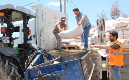 ANTALYA Büyükşehir Belediyesinden gübre desteği