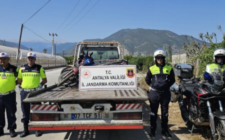 Antalya'da Huzur Operasyonu: 98 Motosiklet Trafikten Men Edildi