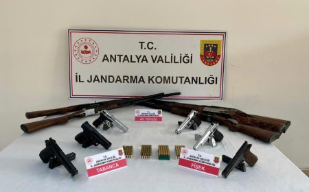 Antalya’da Jandarmadan Kaçak Silah Operasyonu: 6 Gözaltı