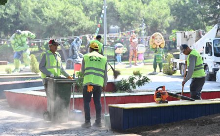 Kepez Belediyesi'nden Tek Sarnıç Parkı’na Kapsamlı Temizlik Operasyonu