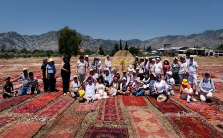 Kilim tarlalarını gezdiler