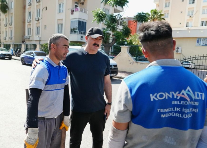 Cem Kotan hem denetledi hem bayramlaştı