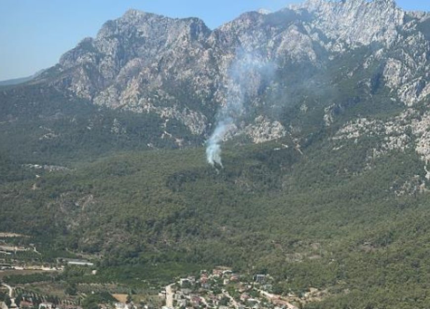 Kemer’de Orman Yangını: Müdahale Havadan ve Karadan Sürüyor