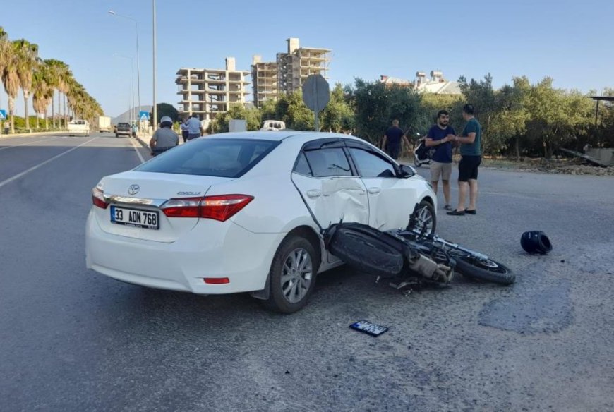 Gazipaşa’da Otomobil ile Motosiklet Çarpıştı: 1 Yaralı
