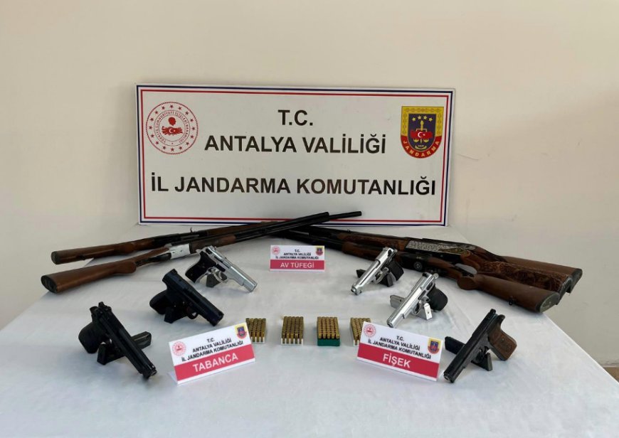 Antalya’da Jandarmadan Kaçak Silah Operasyonu: 6 Gözaltı
