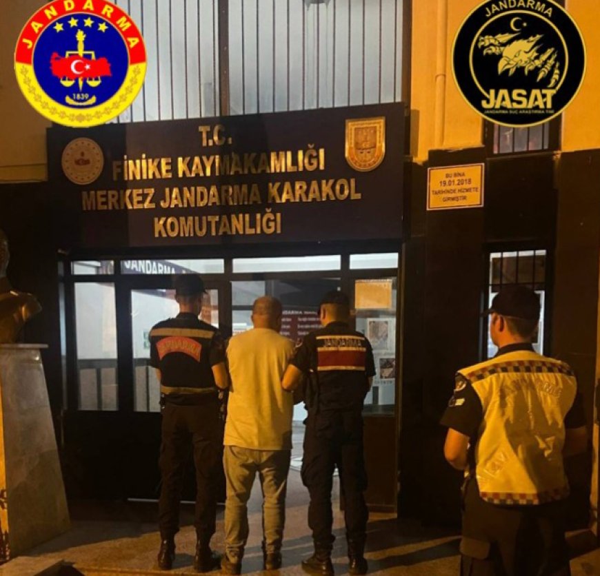 Finike'de Hakkında 25 Yıl Cezası Bulunan Şahıs Tutuklandı