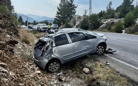 Antalya Akseki’de Kaza: Otomobil Yoldan Çıktı, 5 Yaralı