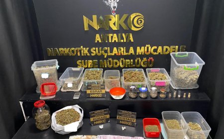 Antalya’da Narkotik Alarmı: 170 Sentetik Ecza, Kilolarca Eroin Ele Geçirildi