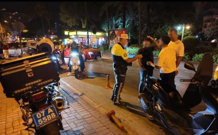Alanya'da Motosiklet Denetimi: 2 Binden Fazla Sürücüye Ceza