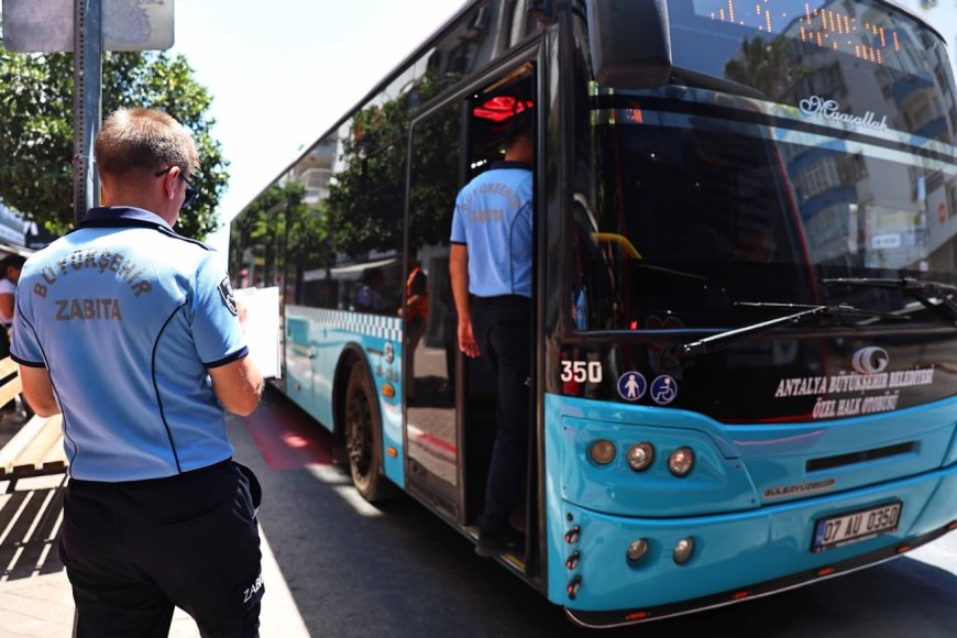 Antalya'da Halk Otobüslerinde Klima Denetimi Sıklaştı