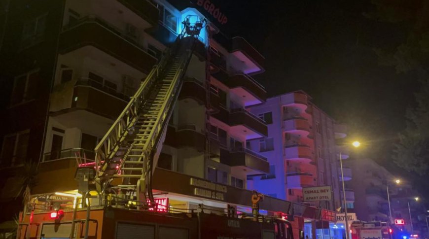 Alanya’da Apart Otel Odasında Gece Yarısı Yangın Paniği