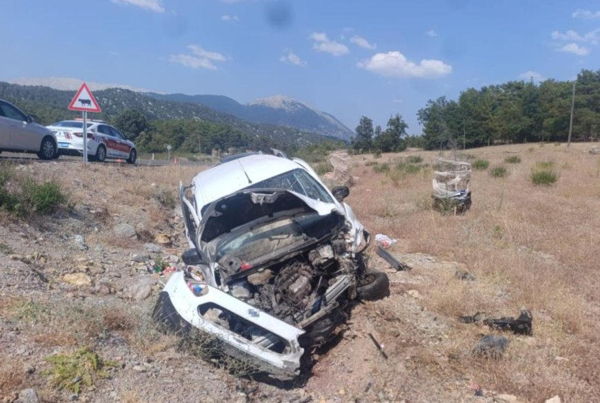 Antalya Gündoğmuş'ta Kaza: Araç Şarampole Yuvarlandı