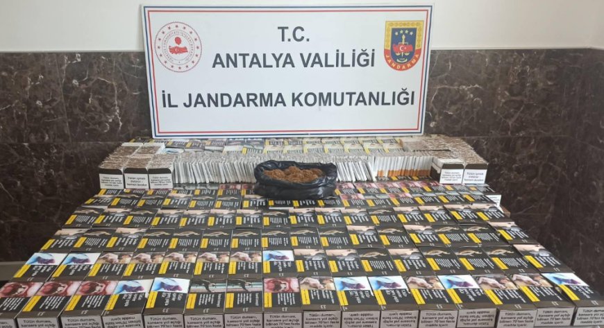 Alanya’da Kaçak Tütün Operasyonu: Binlerce Makaron ve Kıyılmış Tütün Ele Geçirildi