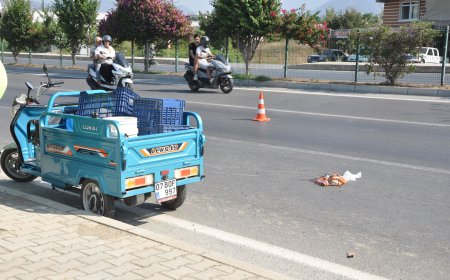 Gazipaşa’da Triportör Devrildi, Sürücü Yola Savruldu!