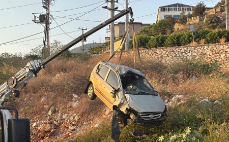 Alanya'da Kontrolden Çıkan Otomobil 7 Metreden Şarampole Düştü: Sürücü Yaralandı