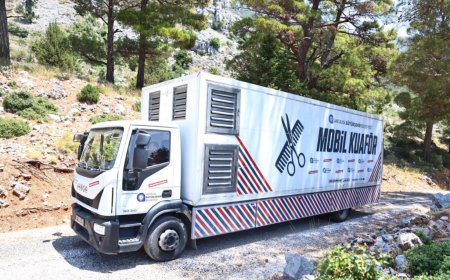 Antalya Büyükşehir Belediyesi Mobil Kuaför Tırı Yaylalara Çıktı