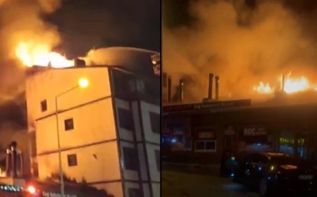 Erzurum'da restoranda çıkan yangın evler ve otele sıçradı...