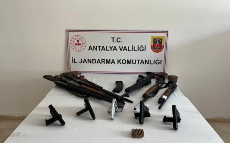 Serik’te kaçak silah operasyonu