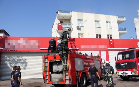 Tekstil atölyesinde korkutan yangın