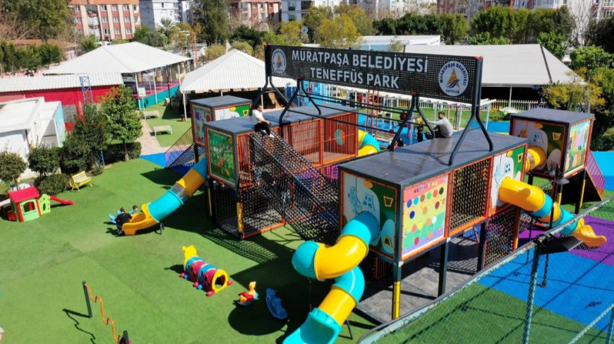 Muratpaşa’nın Teneffüs Parkı Yaz Boyunca Çocukların Gözdesi Oldu