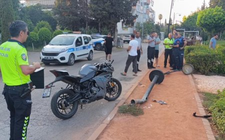 Manavgat’ta Kaza Yapan Motosikletliye ve Sahibine Ceza Yağdı