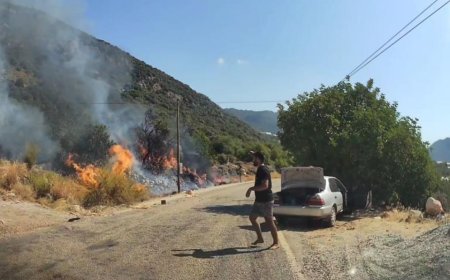 Kaş'ta Faciayı Önleyen Aile: Araçtaki Yangın Tüpüyle Müdahale Ettiler