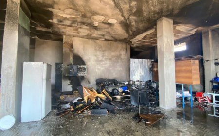 Serik'te Evin Deposunda Yangın Paniği