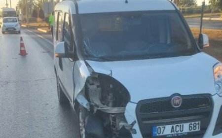 Manavgat'ta Trafik Kazası: Motosiklet Sürücüsü Kask Sayesinde Hayata Tutundu