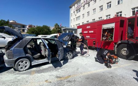 Serik Devlet Hastanesi Otoparkında Yangın: Otomobil Kül Oldu